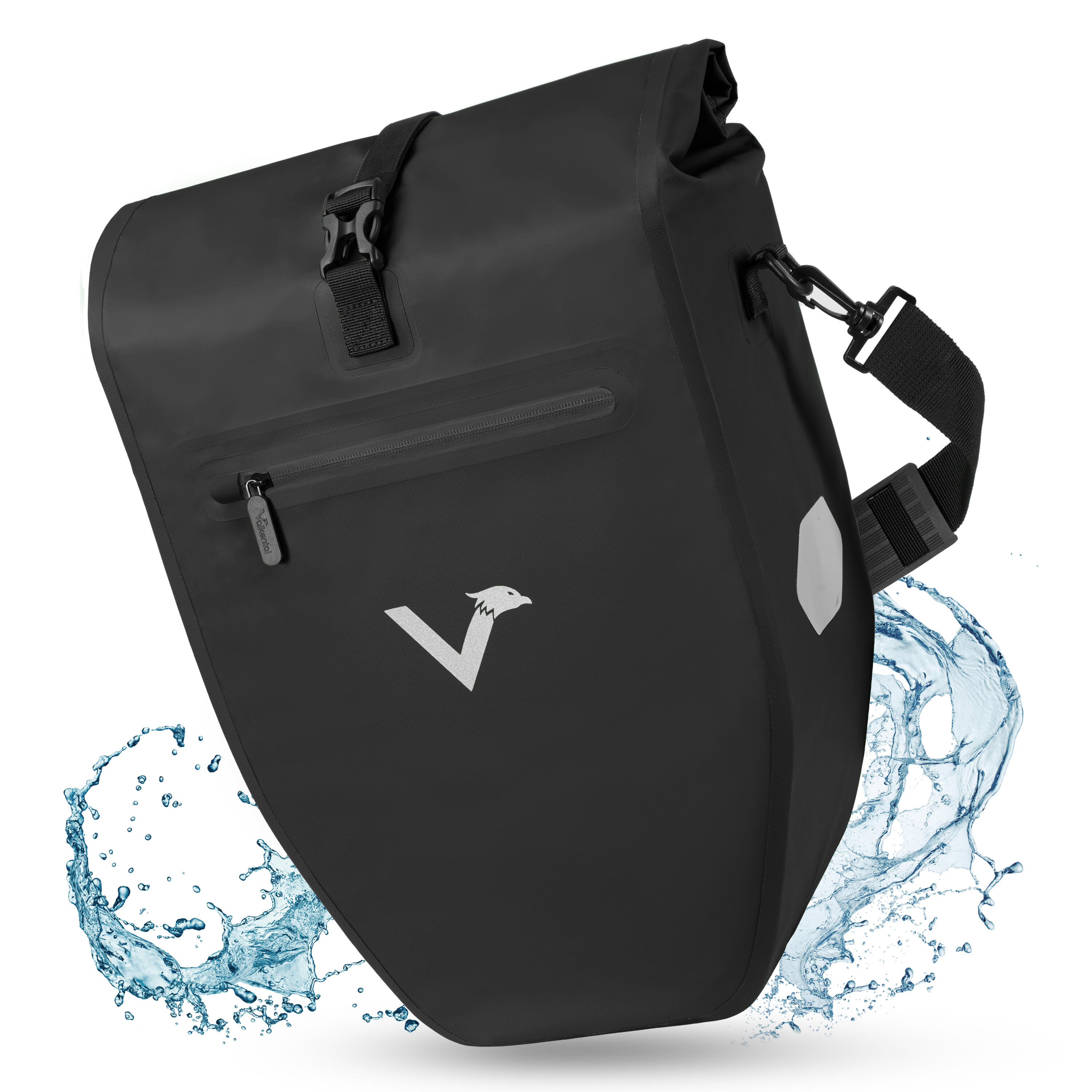 Valkental - Sacoche Velo Sacoche De Porte-bagages Velo Etanche À Vélo 28l Bikepacking - Sacoche Vélo - Noir - 28 L - Decathlon