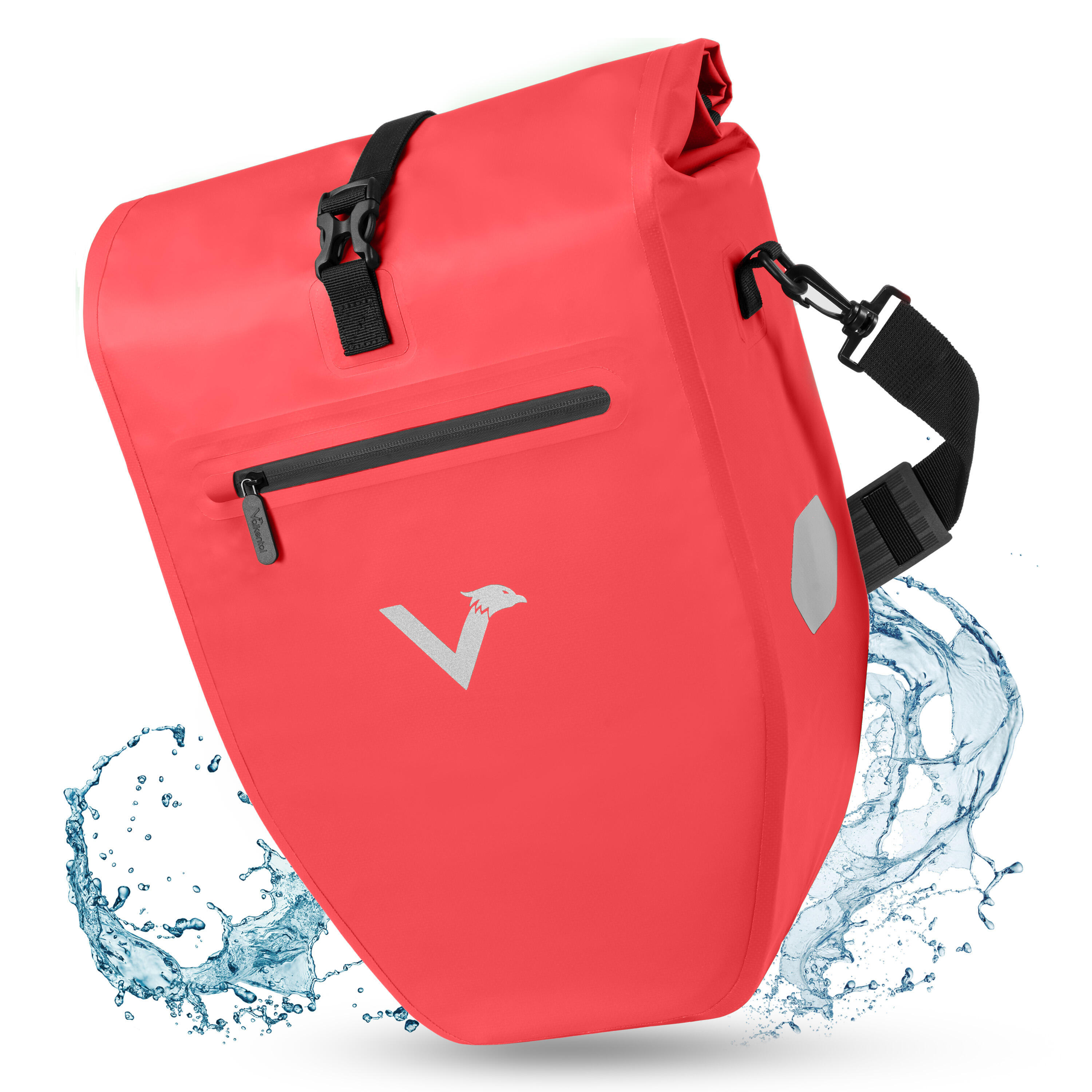 Valkental - Sacoche Velo Sacoche De Porte-bagages Velo Etanche À Vélo 28l Bikepacking - Sacoche Vélo - Rouge - 28 L - Decathlon