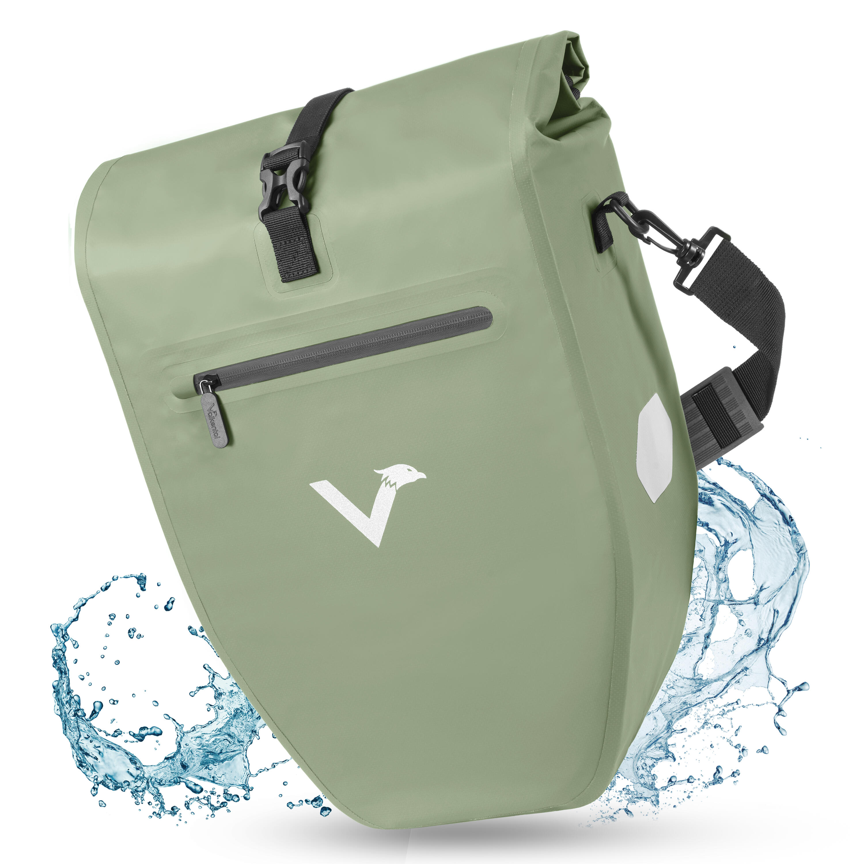 Valkental - Sacoche Velo Sacoche De Porte-bagages Velo Etanche À Vélo 28l Bikepacking - Sacoche Vélo - Vert - 28 L - Decathlon