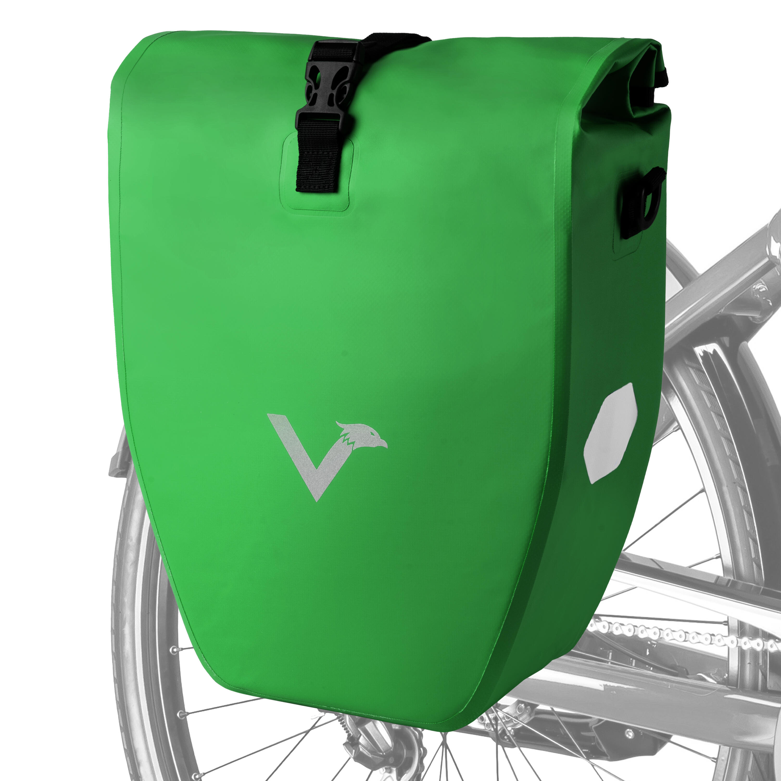 VALKENTAL Fahrradtasche Gepäckträgertasche wasserdicht & reflektierend 20 L - ValkBasic