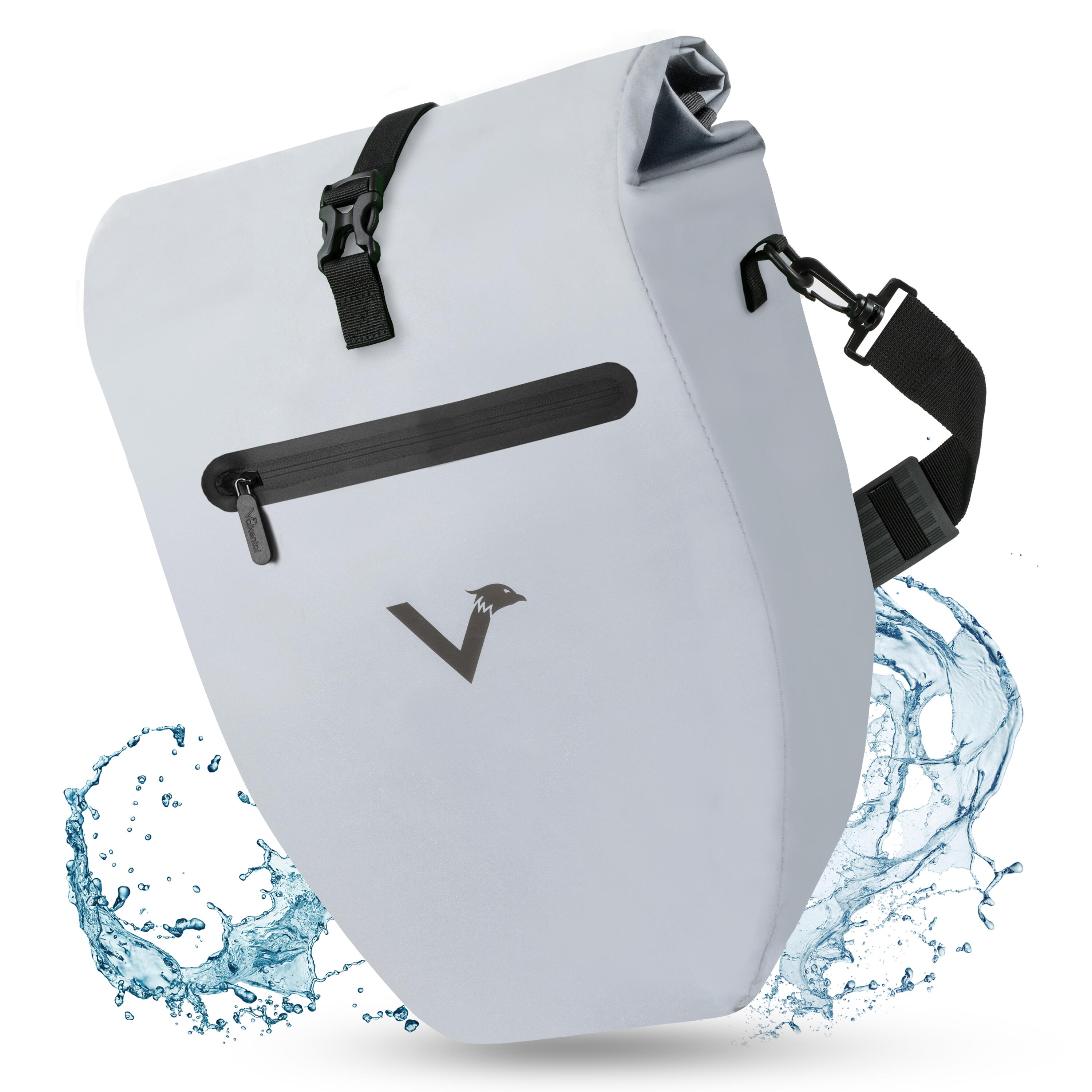 VALKENTAL Fahrradtasche Wasserdichte Gepäckträgertasche reflektierend & sicher 28L - Basic