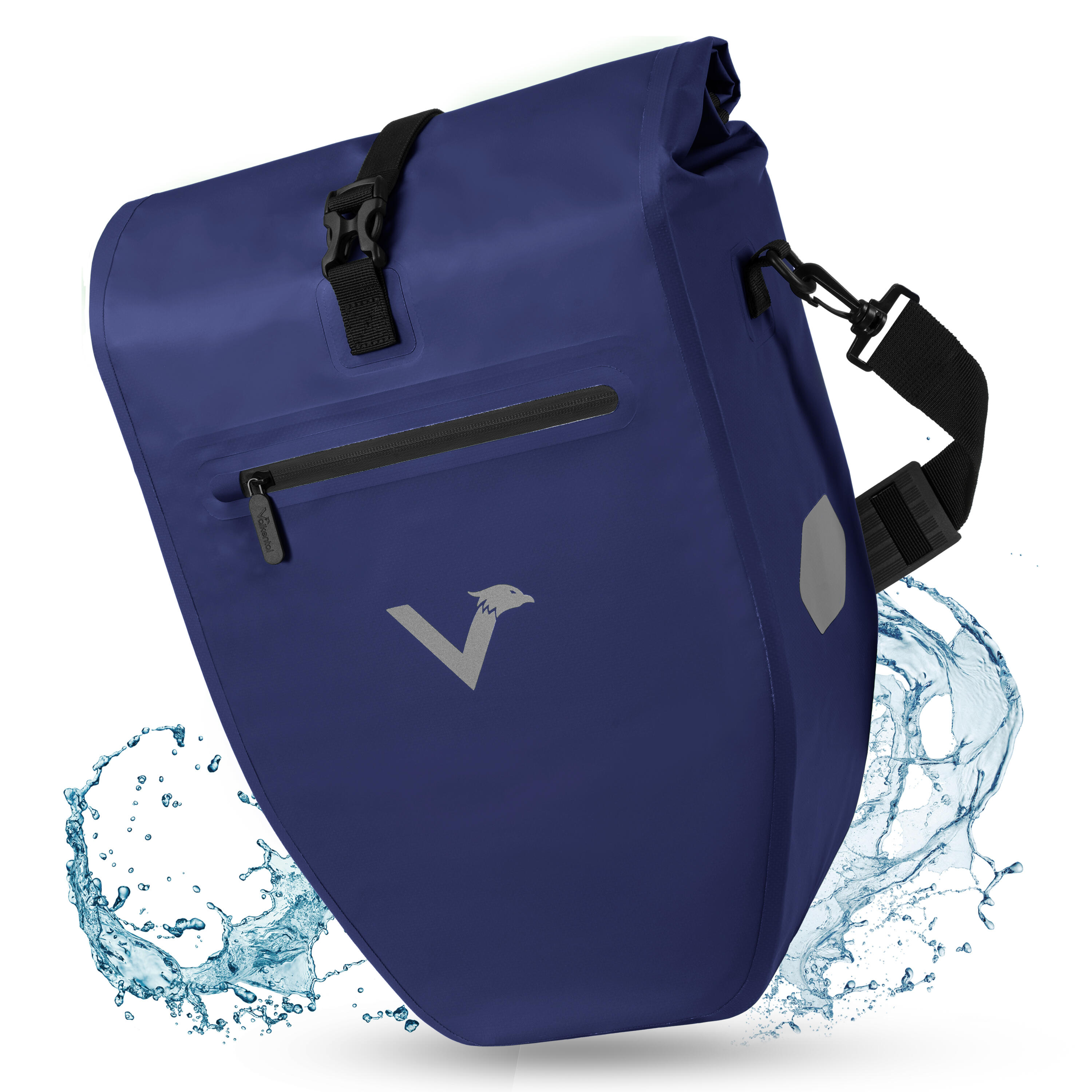 VALKENTAL Fahrradtasche Gepäckträgertasche wasserdicht & reflektierend 28 L - ValkBasic