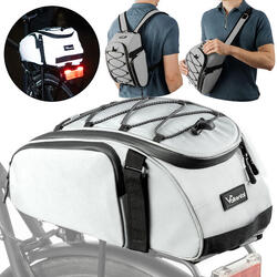 Sacoche velo Sacoche de porte-bagages + sac a dos + sacoche 3-en-1 etanche 10L