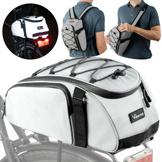 Sacoche velo Sacoche de porte-bagages + sac a dos + sacoche 3-en-1 etanche 10L