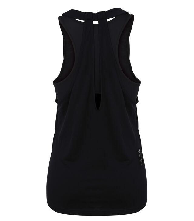 Débardeur femme Rafiki AKIRA noir recyclé TENCEL, soutien‑gorge intégré 2/5