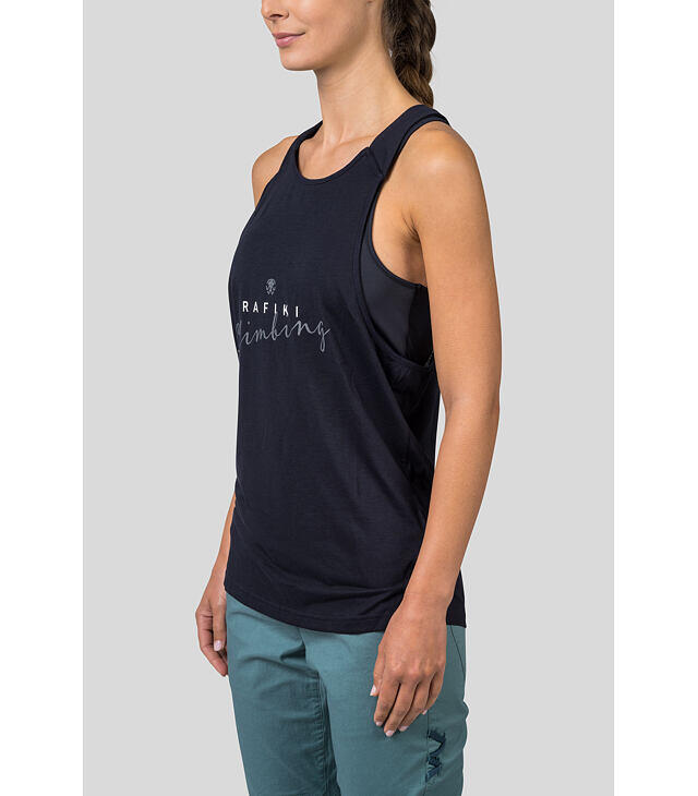 Débardeur femme Rafiki AKIRA noir recyclé TENCEL, soutien‑gorge intégré 5/5
