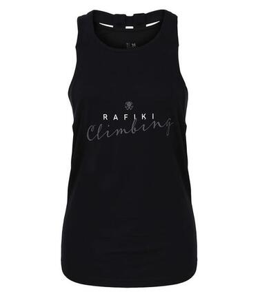 Débardeur femme Rafiki AKIRA noir recyclé TENCEL, soutien‑gorge intégré