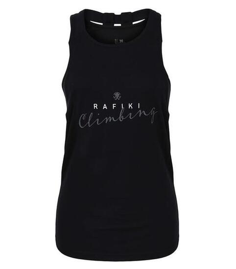 Débardeur femme Rafiki AKIRA noir recyclé TENCEL, soutien‑gorge intégré