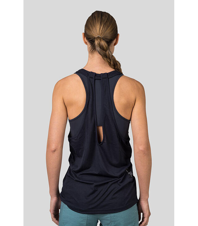 Débardeur femme Rafiki AKIRA noir recyclé TENCEL, soutien‑gorge intégré 4/5