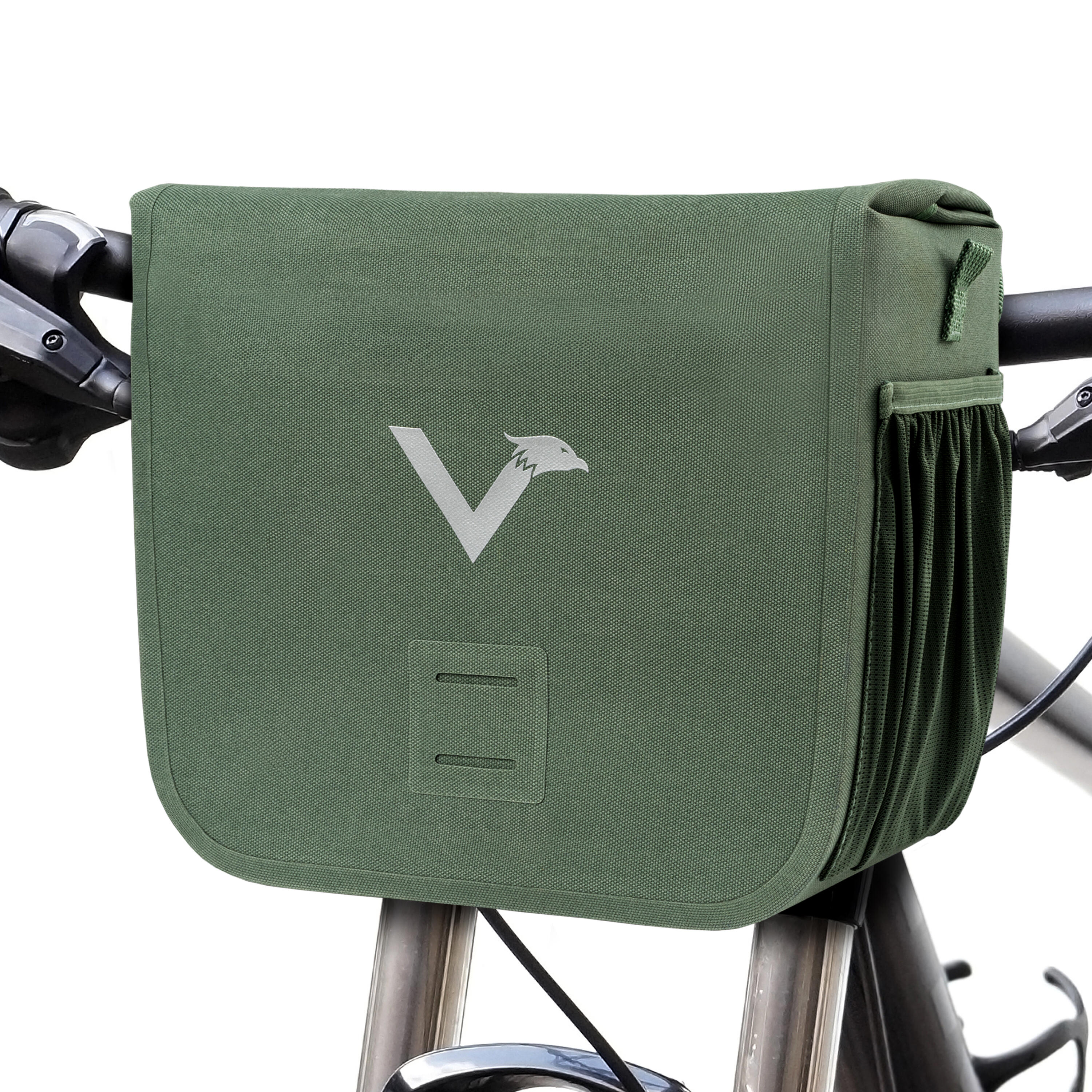 Valkental - Sac De Guidon Pour Velo Etanche Avec Compartiment Pour Telephone Portable 7l - Sacoche De Guidon - Vert - Decathlon
