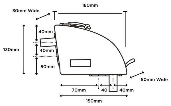 Mala de quadro Restrap Rear Top Tube Bag 0,8 L Preta 5/5