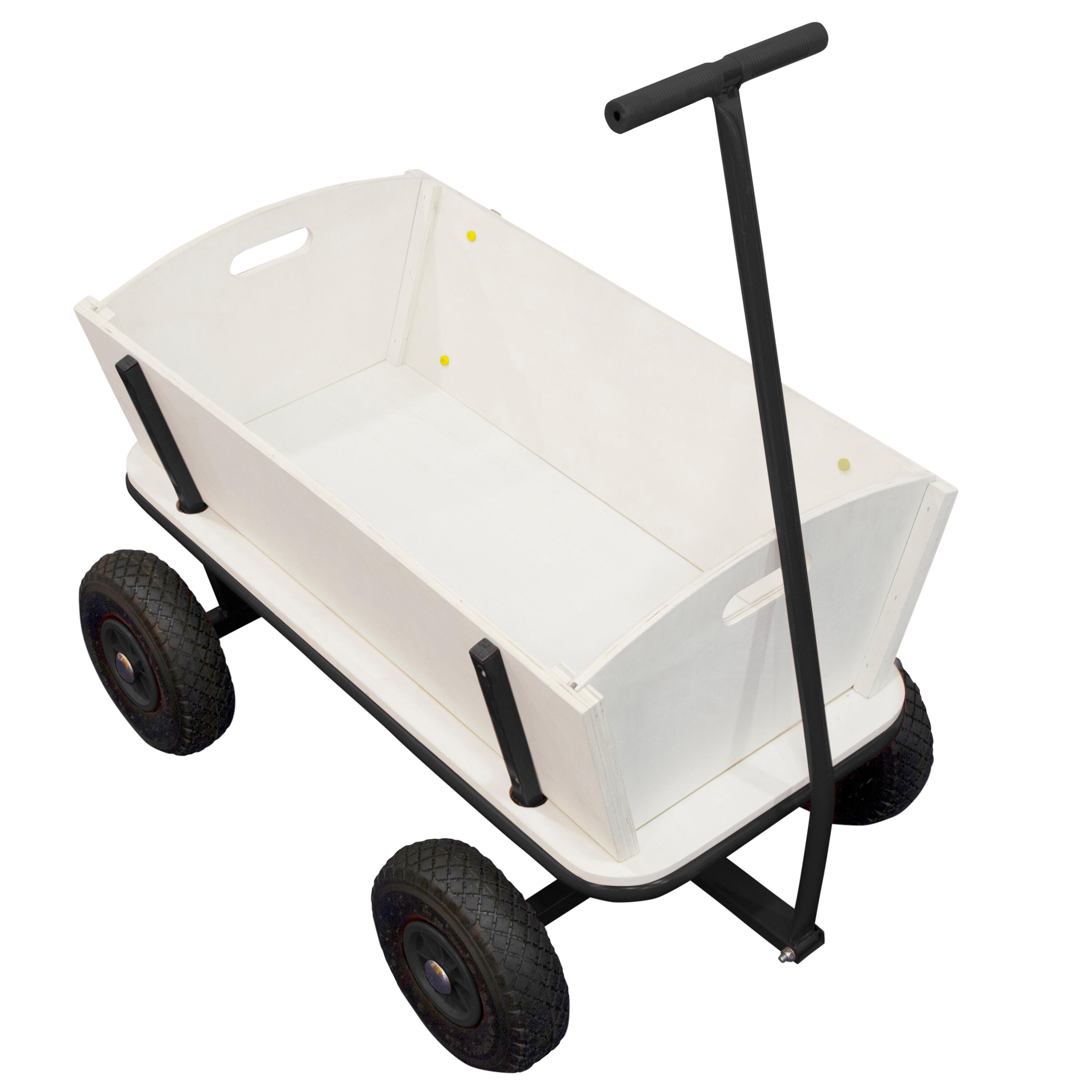 SUNNY Billy Gartenwagen, Bollerwagen, Holz – Schwarz 4/7
