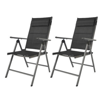 AXI Mack 2 Campingstuhlen Anthrazit/Schwarz. klappbar mit Sitzkissen
