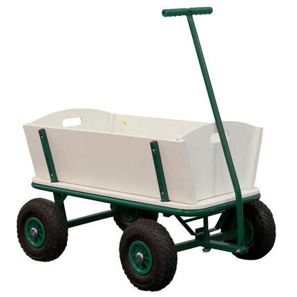 Billy Beach Wagon Bollerwagen, Holz, Luftreifen, Blau