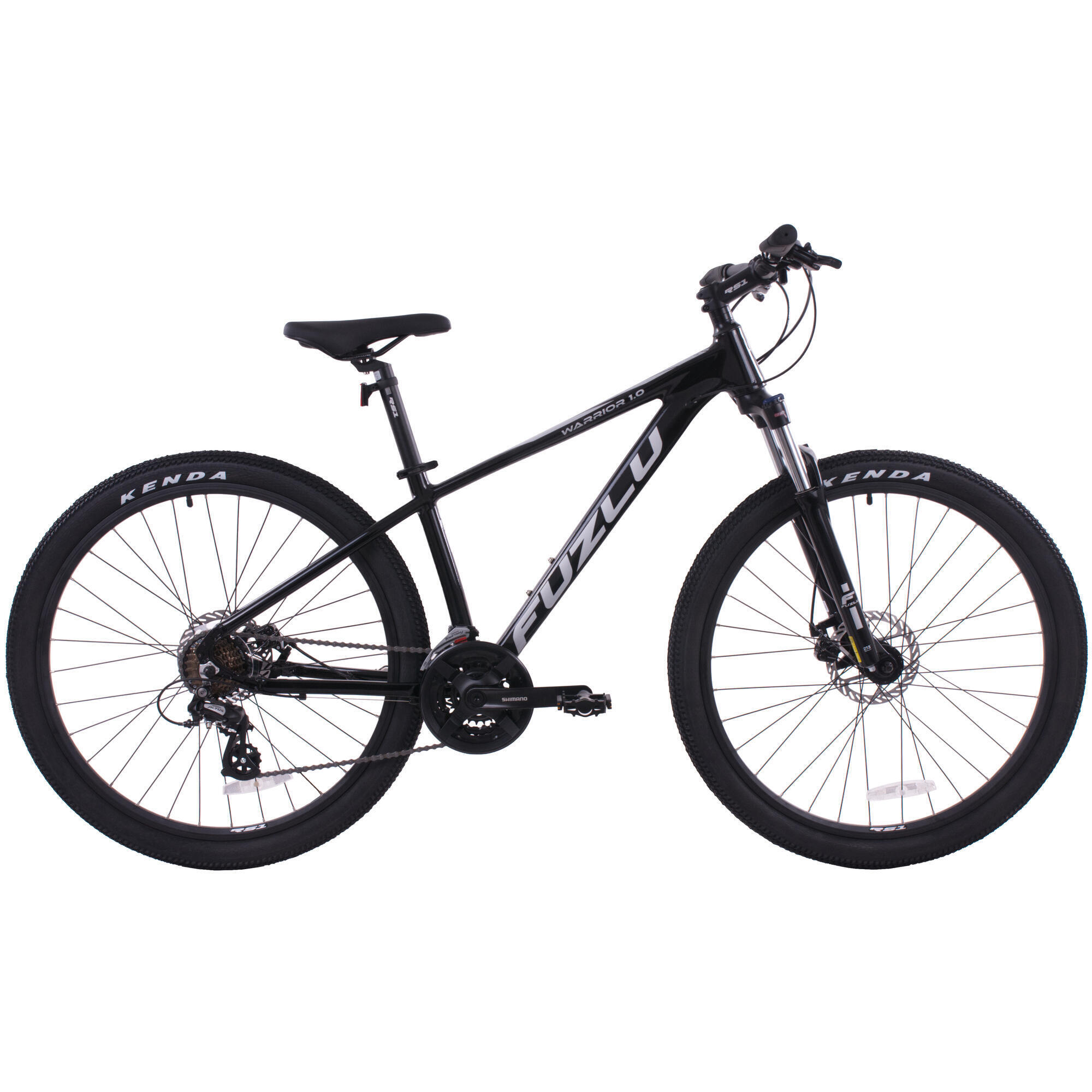 Rower górski 27,5” Fuzlu Warrior 1.0 15"  czarno-srebrny połysk