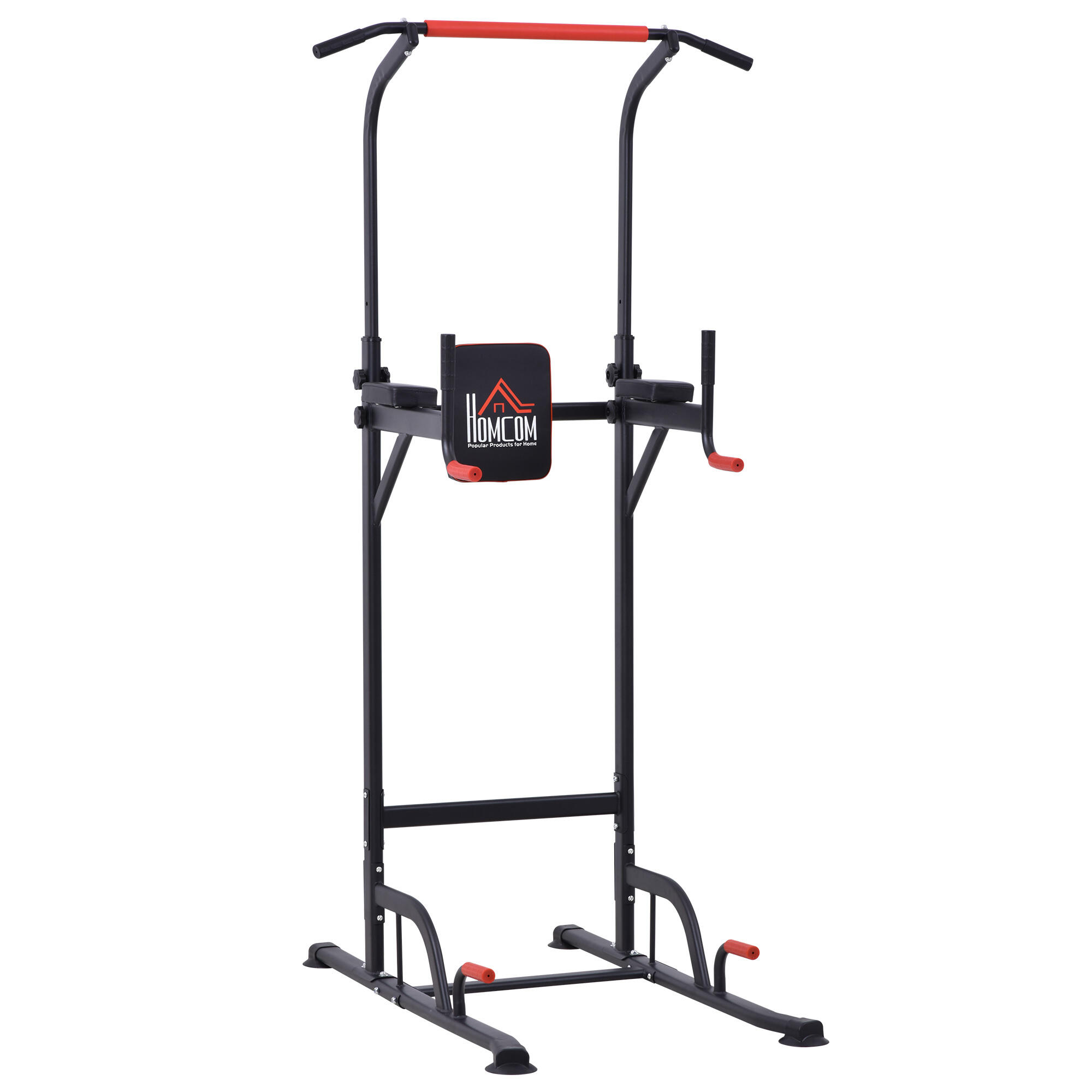 HOMCOM Stazione Fitness Multiuso per Fitness con Altezza Regolabile in Acciaio 1/8