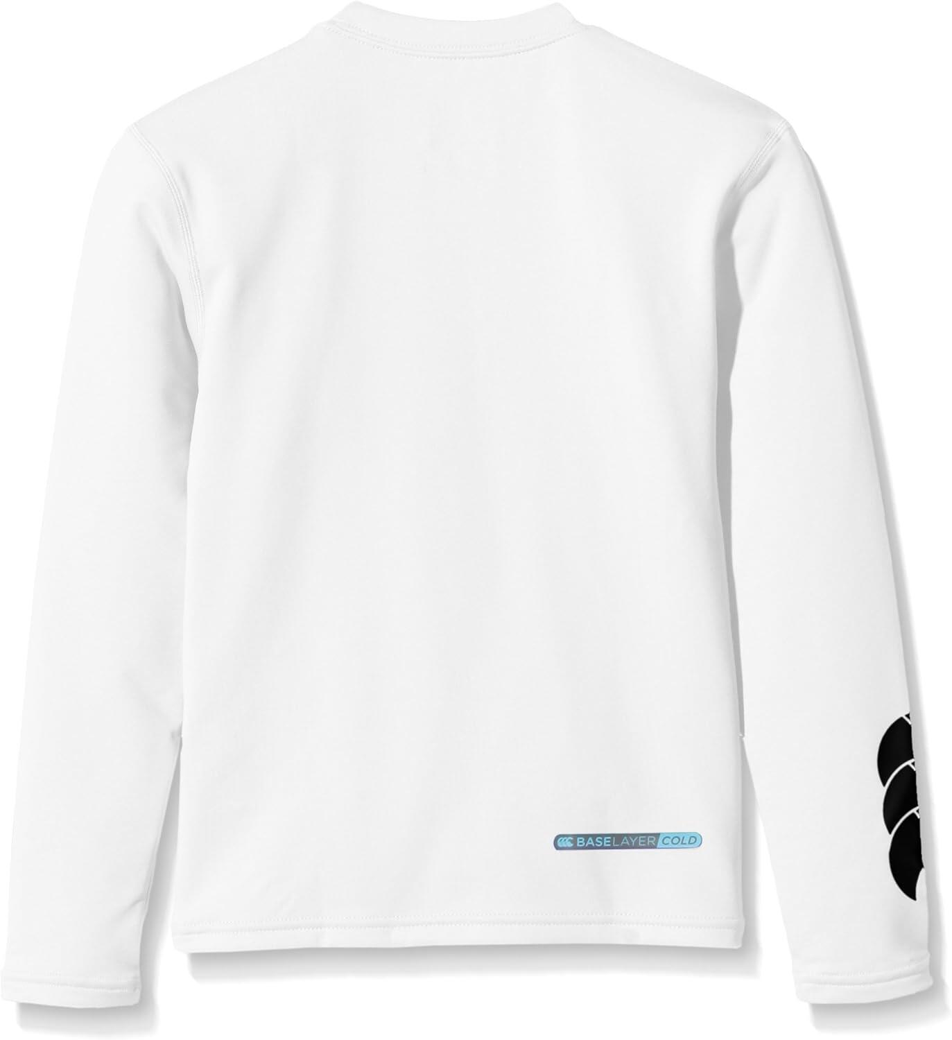 Canterbury Kid's Rugby Baselayer White Long Sleeve Cold Top - New 3/3