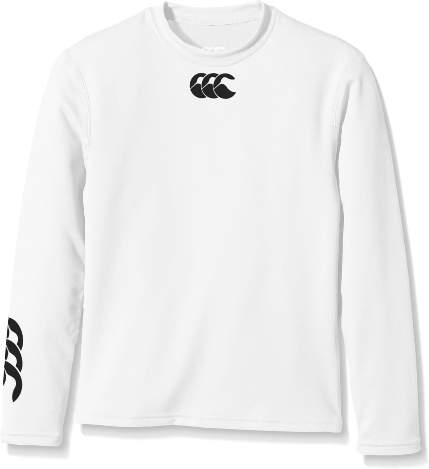 Canterbury Kid's Rugby Baselayer White Long Sleeve Cold Top - New 2/3