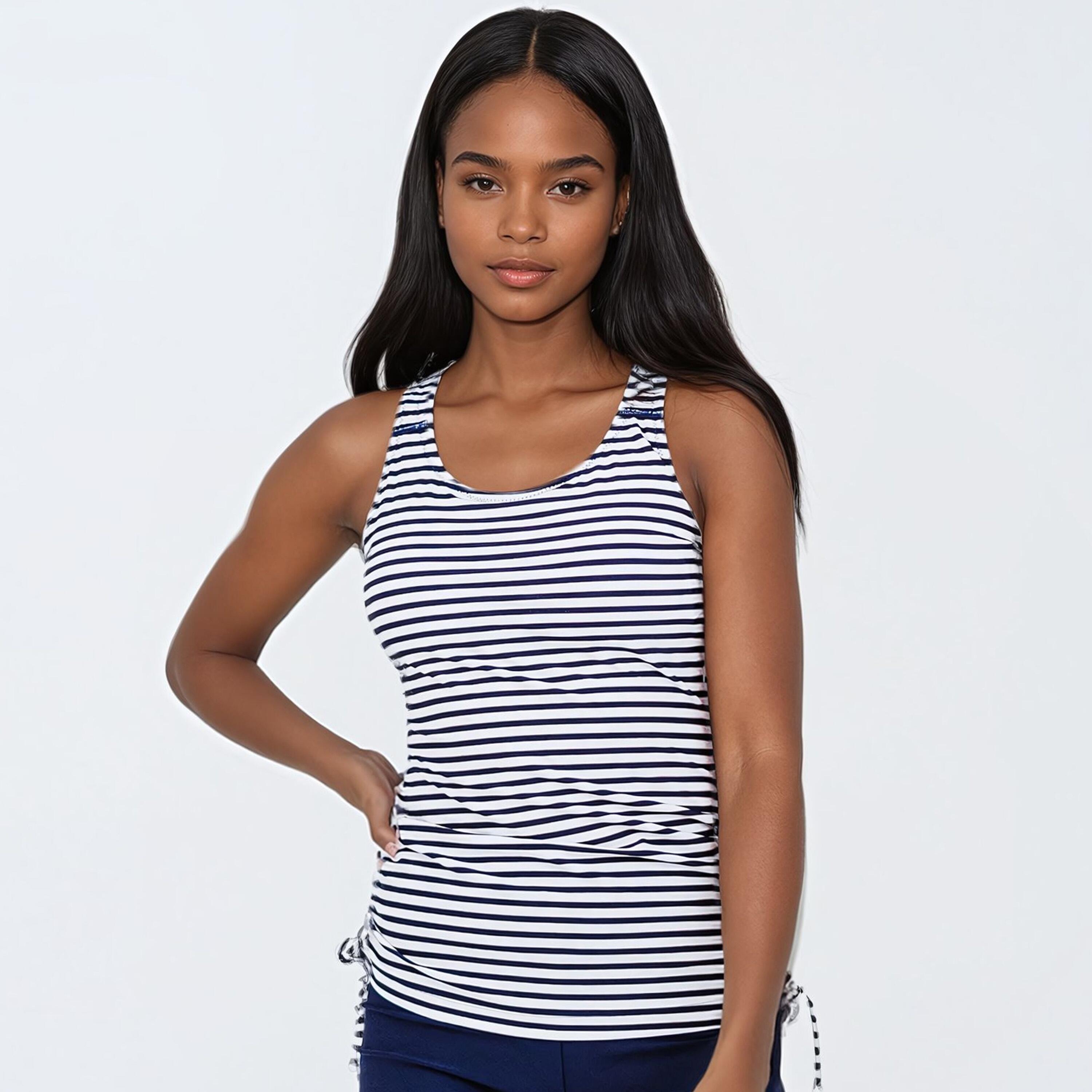 Women's Maya Tankini Swim Top With Removable Cups - Deep Blue