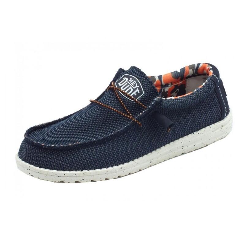 Zapatillas Lona Hombre Hey Dude Wally Sox Azul 2/3