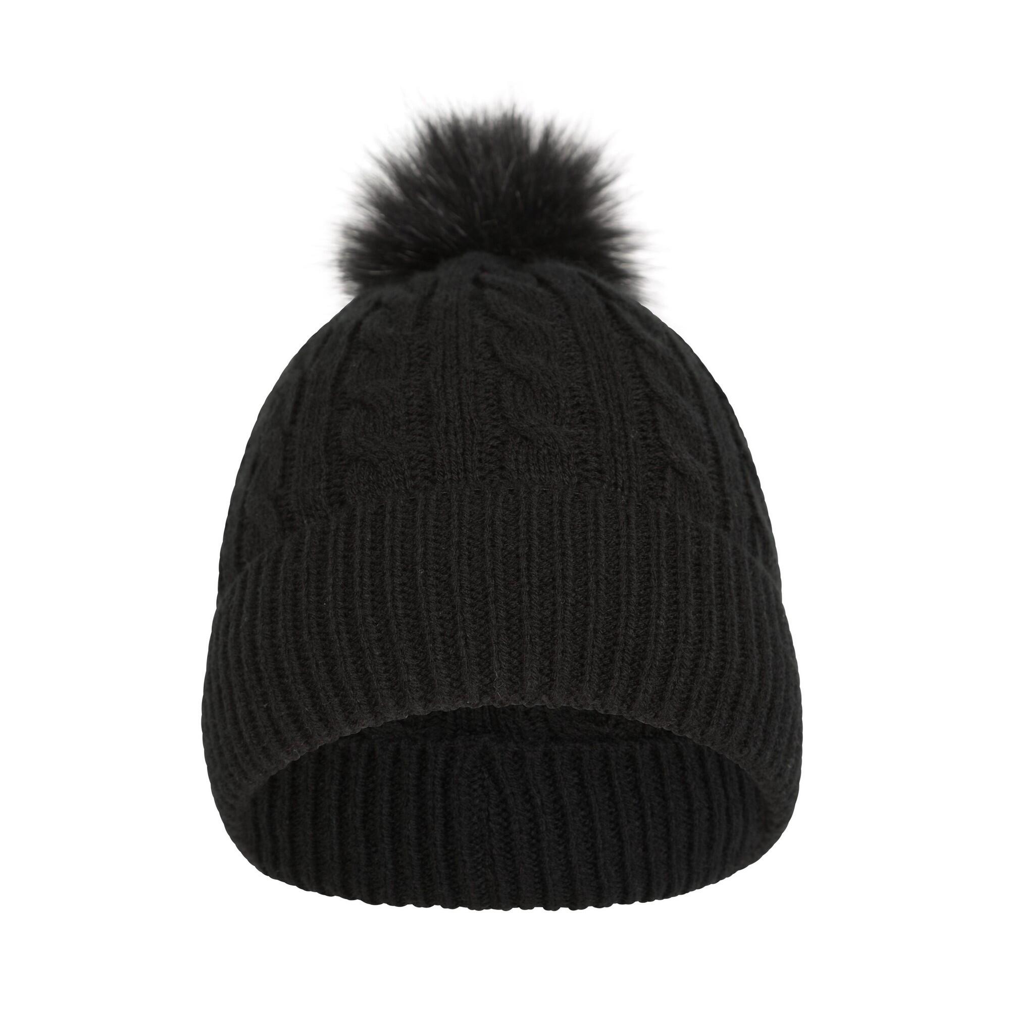 Mountain Warehouse Womens/Ladies Pom Pom Faux Fur Lined Beanie
