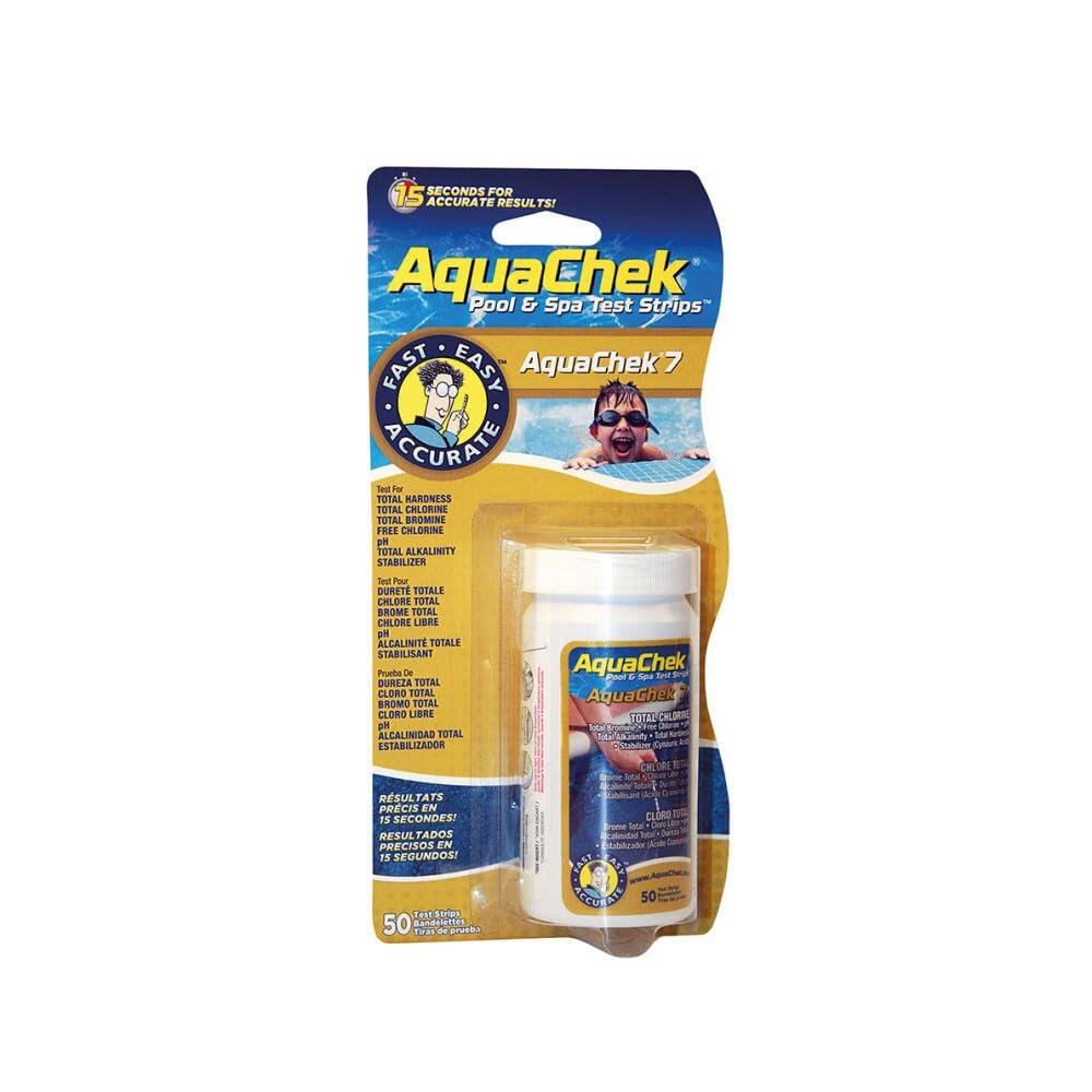 Aquacheck - 50 Bandelettes D'Analyse De L'Eau 7 Fonctions - Alarme Piscine - Bleu|noir - Taille Unique - Decathlon