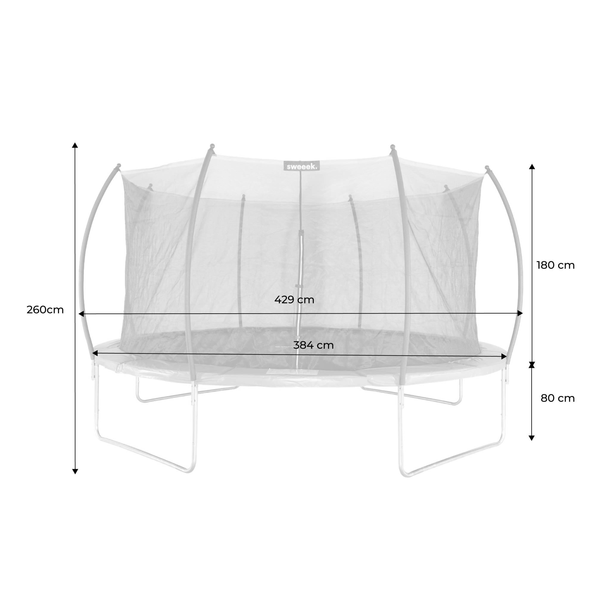Trampolim redondo Ø 430cm cinza com rede de segurança interna - Venus Inner XXL 3/5