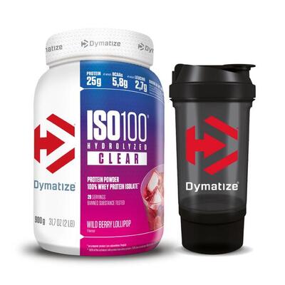 ISO 100 Clear (900g) + gratisshaker Wild Berry Lollipop