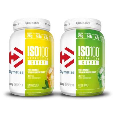 ISO 100 Clear (2x900g) Lemon Ice Tea & Green Apple