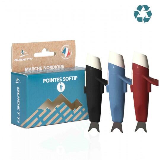 Guidetti - Double Pointe Amortie Marche Nordique - Softip - Pointe De Bâton - Noir - Taille Unique - Decathlon