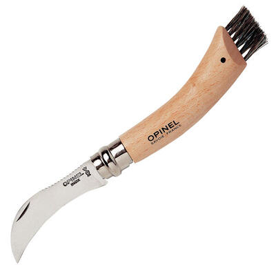 Coltello a fungo tascabile in legno di faggio spazzola pieghevole