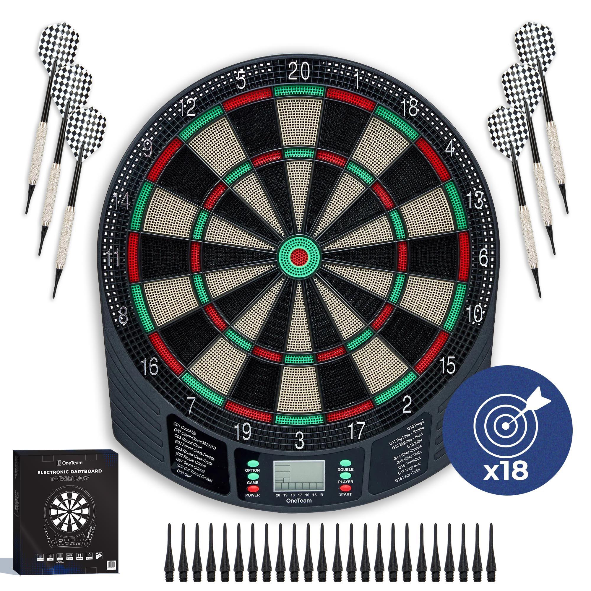 Oneteam - Cible De Fléchettes Électronique Oneteam Friendlyaim - Cible De Fléchettes - Noir - Decathlon