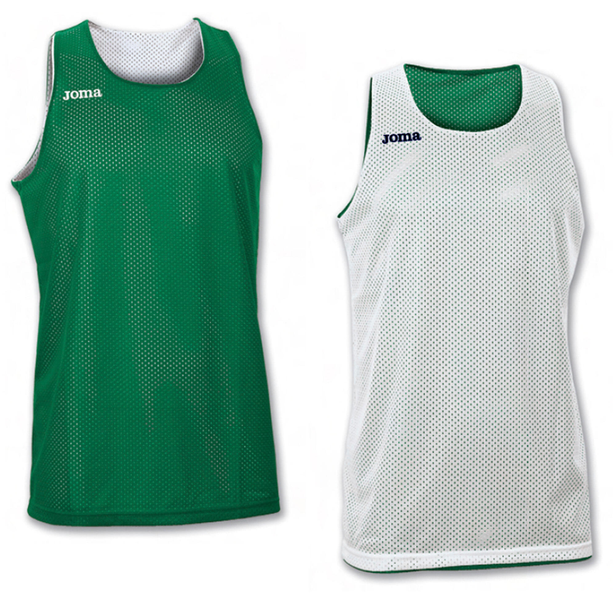 Joma - Débardeur Sans Manches Basket-ball Adulte Joma Aro Reversible Vert - T-shirt Sans Manche - Blanc|vert - S - Decathlon