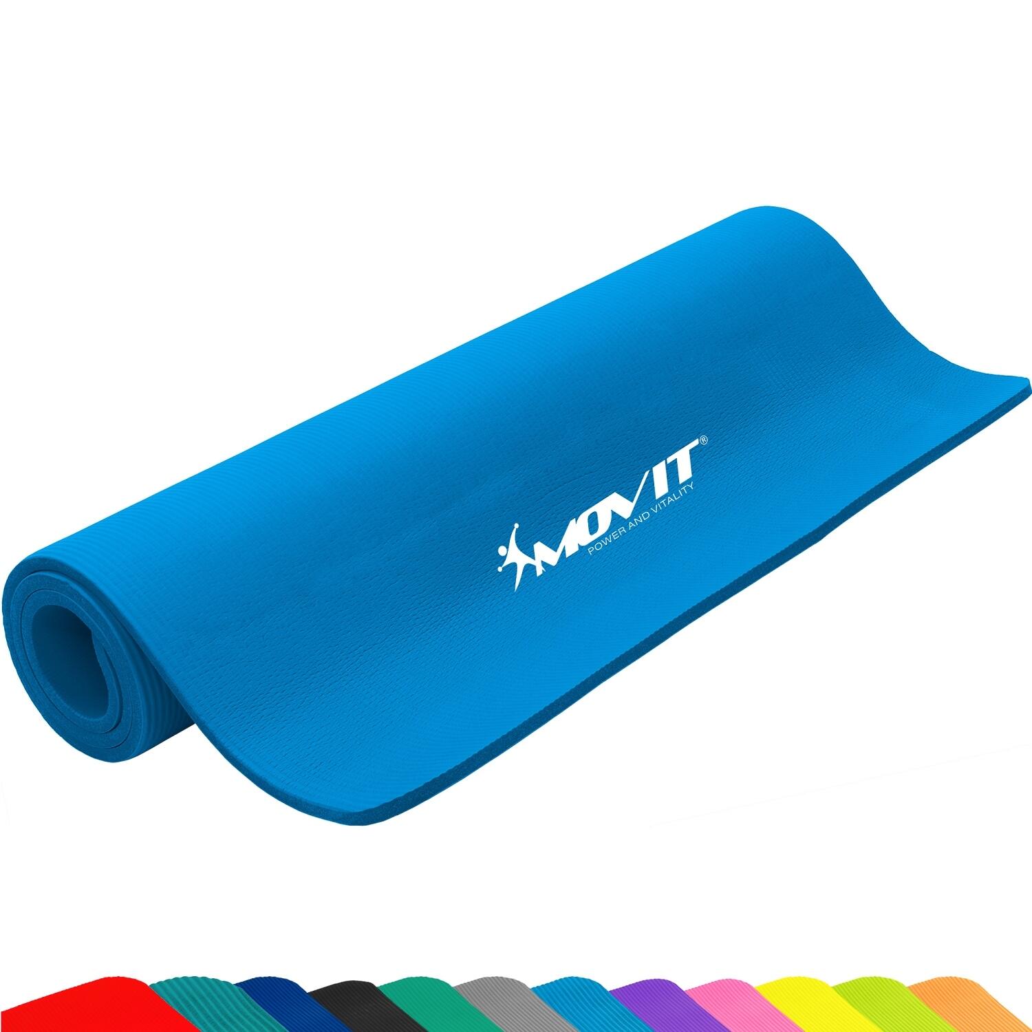 MOVIT Gymnastická podložka na jógu, 183 x 60 x 1 cm, modrá 2/7