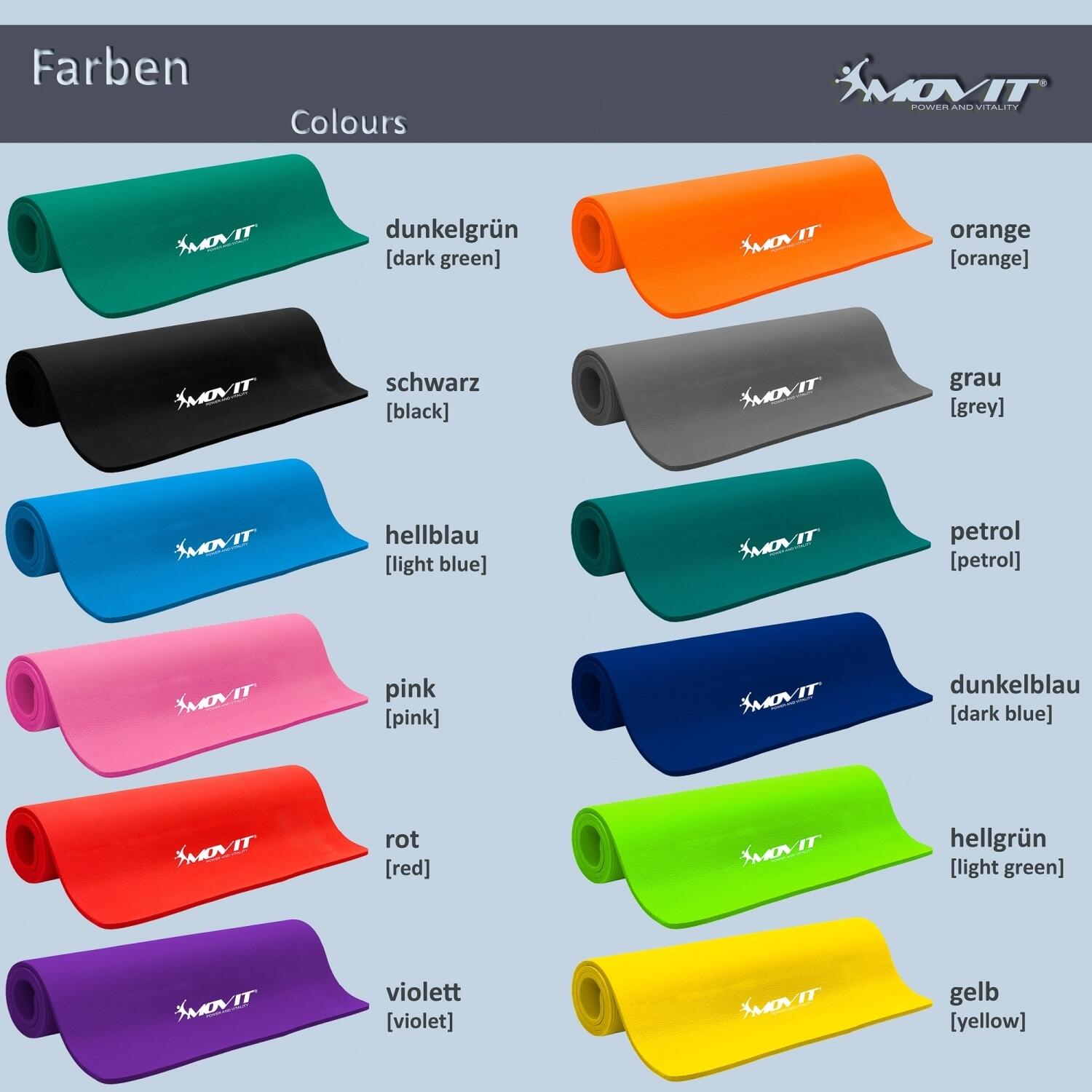 Tapis de gymnastique, en 3 tailles et 12 couleurs, Dimensions 190×100×1,5 cm 5/7