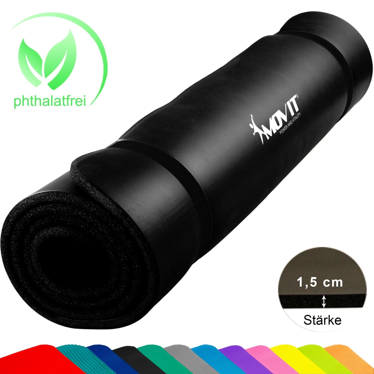 Esterilla de yoga MOVIT 183x60x1 cm en negro 6/7