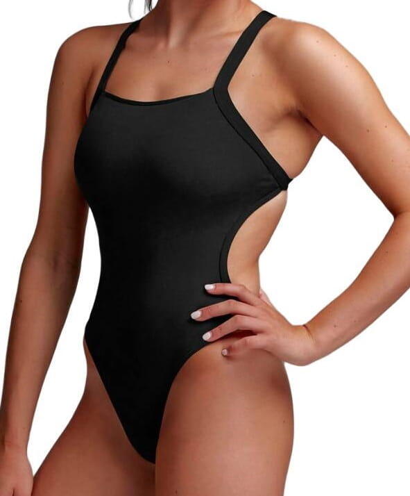 Damski strój do pływania Funkita Still Black - Brace Free
