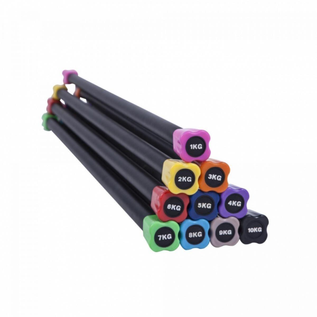 Rubber Barbell Rack inkl. Aerobic Langhanteln Set 55 kg 2/5