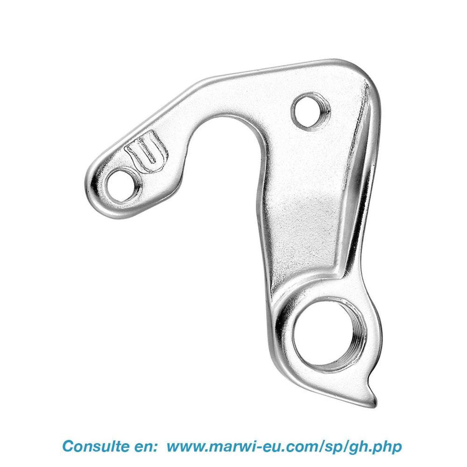 Union - Marwi Patte De Dérailleur Gh-157 Aluminium — Compatible Scott Spark/scale/genius - Patte Dérailleur - Gris - No Size - Decathlon