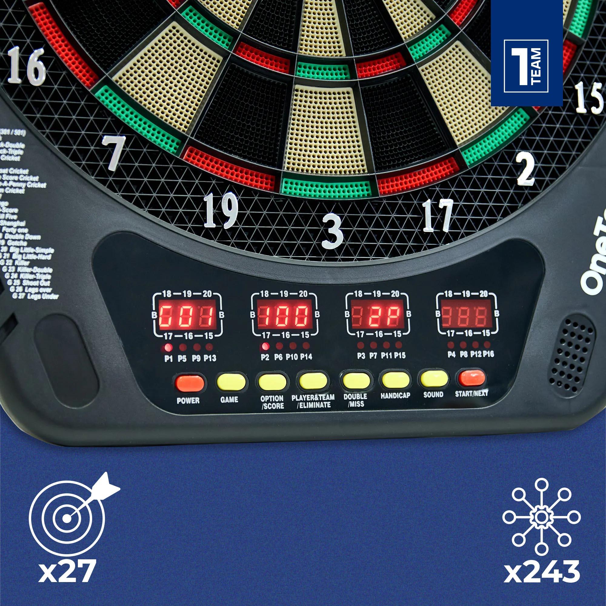 Jeu De Fléchettes électronique Avec Cible - Score LCD - Pour Famille, Loisirs Intérieur/extérieur - Alimentation 3 Piles AA