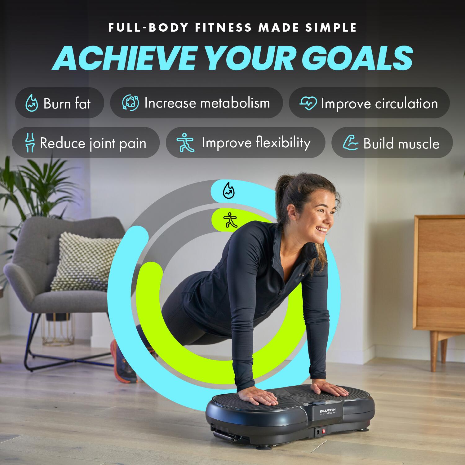 ULTRA SLIM Vibration Plate BLUEFIN FITNESS Decathlon