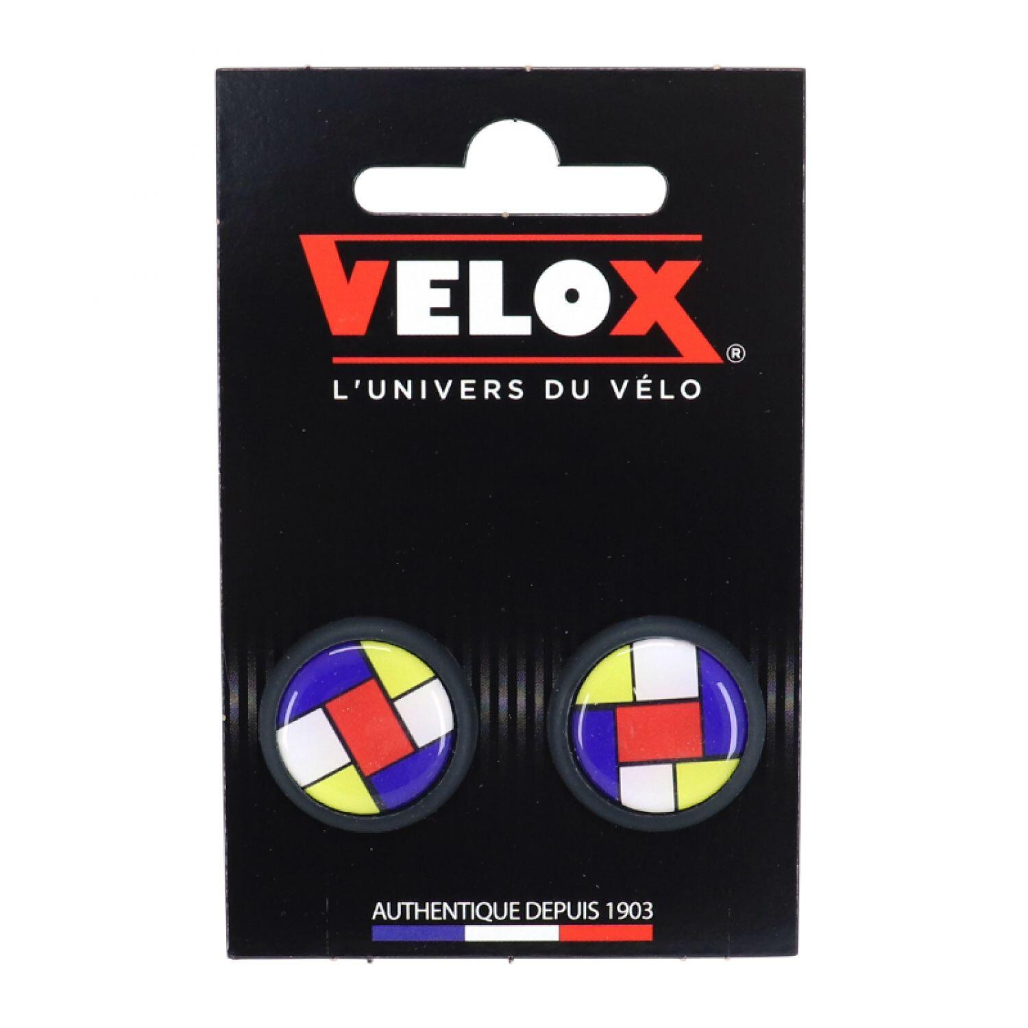 Lot de 2 bouchons de cintre vélo route Velox Doming Mondrian 2/2