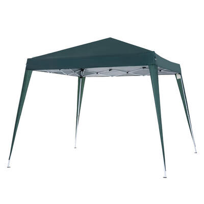 Outsunny Gazebo Pieghevole da Giardino 3x3m Acciaio e Poliestere Verde