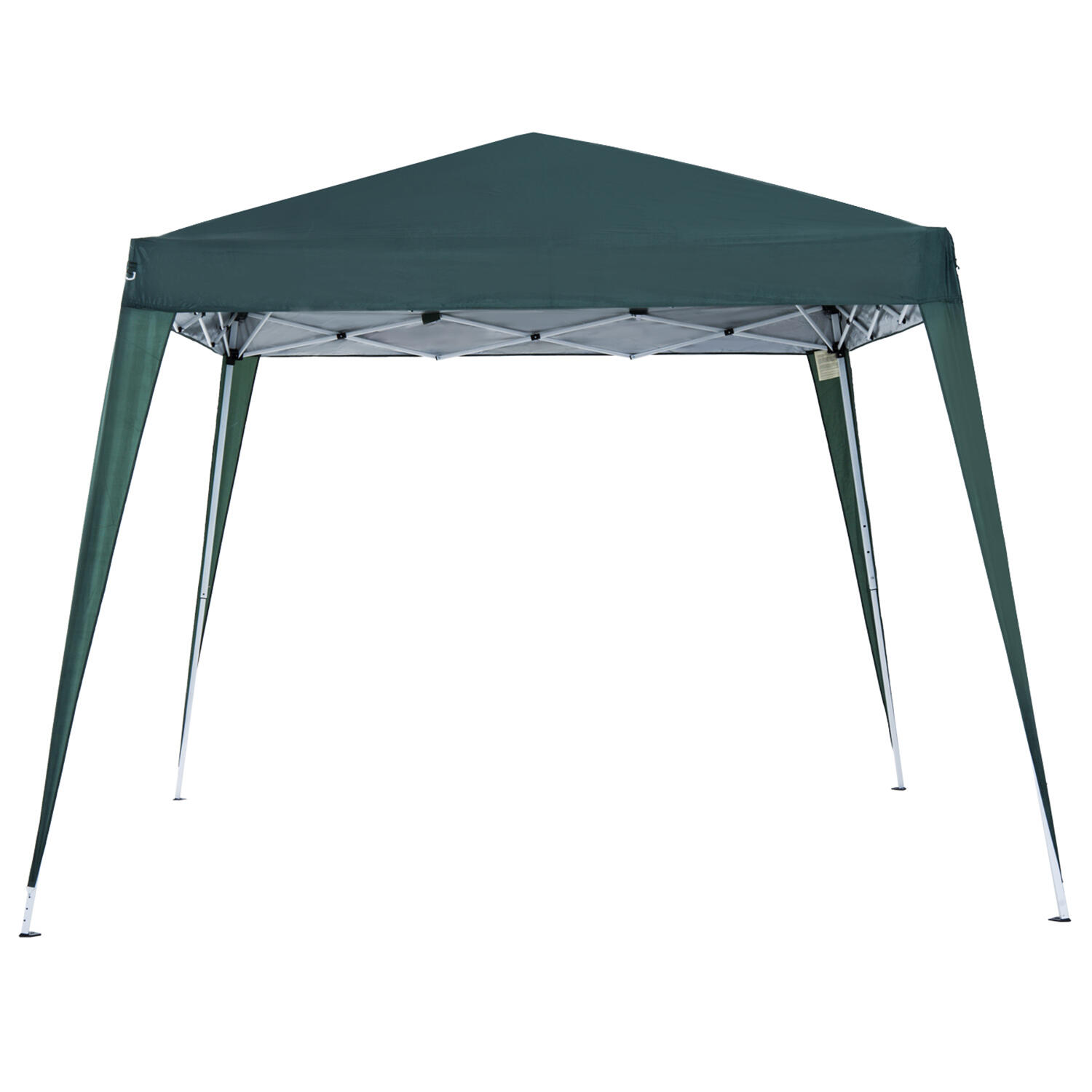 Outsunny Gazebo Pieghevole da Giardino 3x3m Acciaio e Poliestere, Verde 4/8