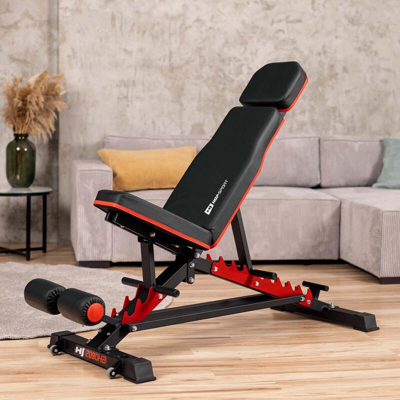 Ławka kulturystyczna do ćwiczeń Hop-Sport HS-2090HB regulowana