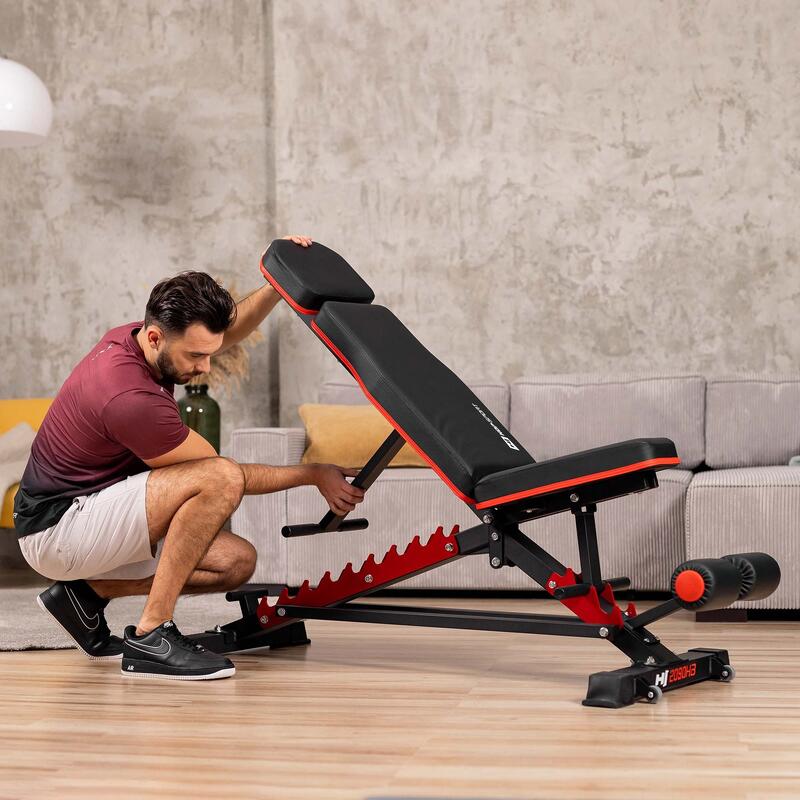 Ławka kulturystyczna do ćwiczeń Hop-Sport HS-2090HB regulowana
