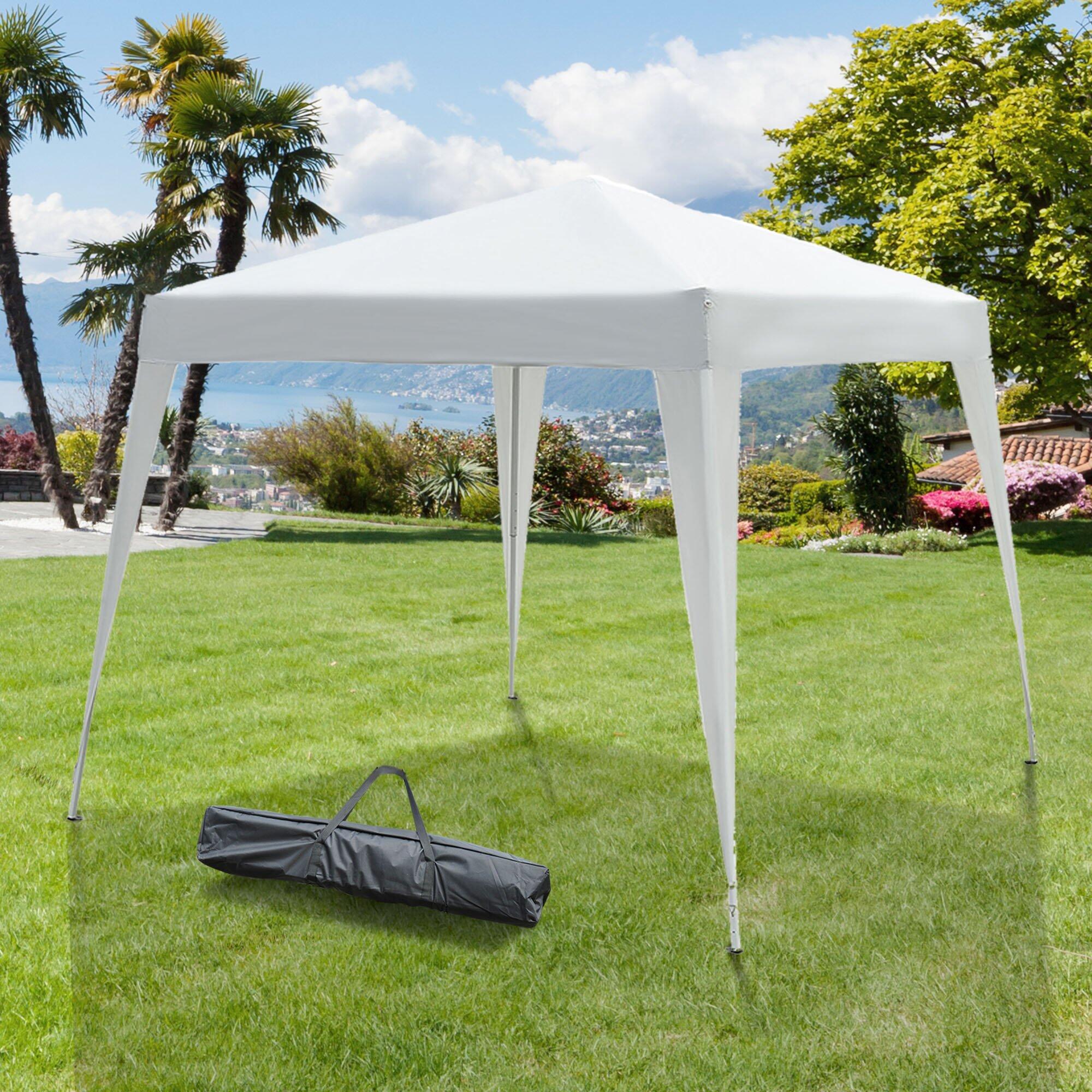 Outsunny Gazebo Pop-up Impermeabile Bianco, 3x3m 2/6