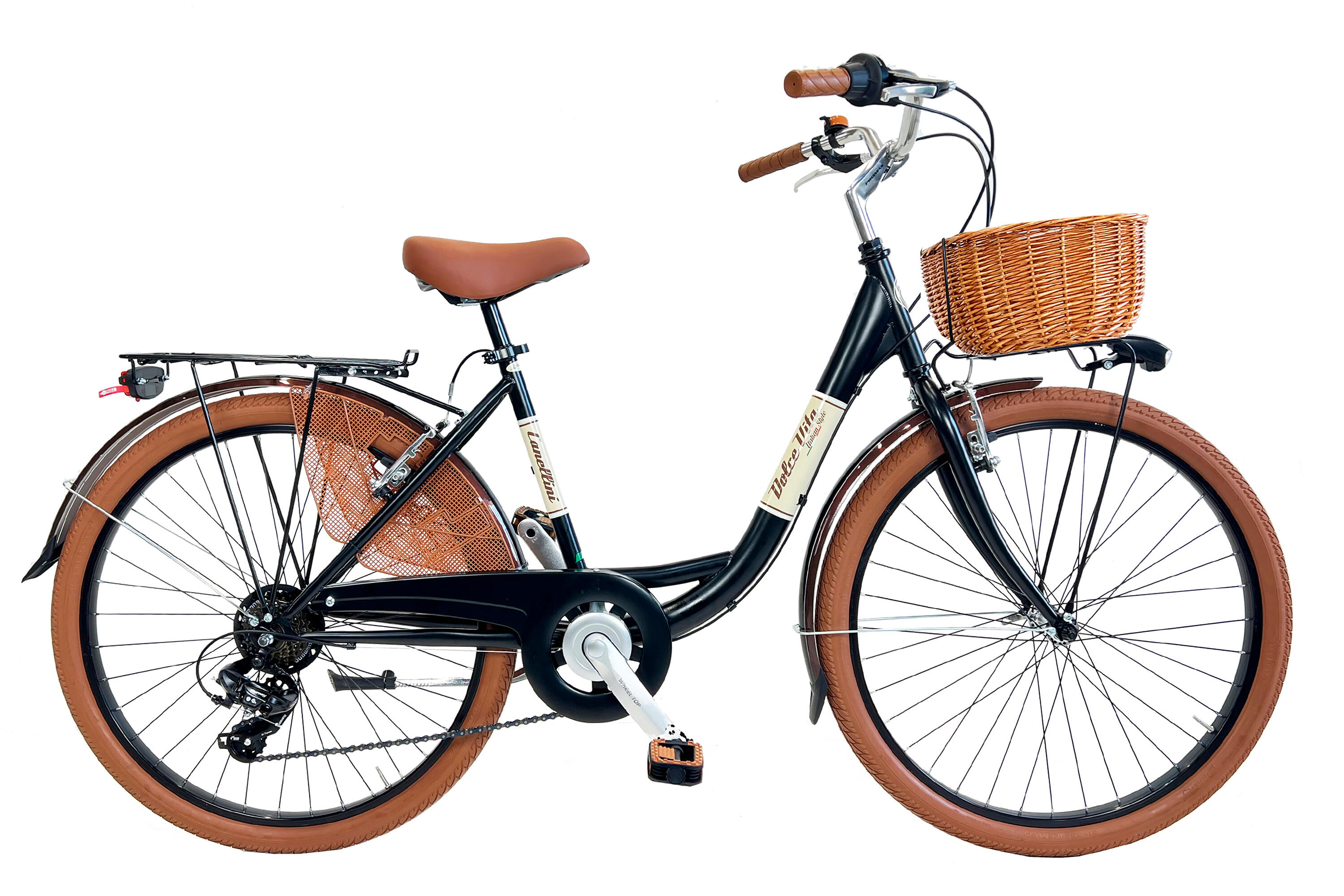 CANELLINI Stadtfahrrad Dolce Vita by Canellini VENERE 26" mit Korb - Schwarz