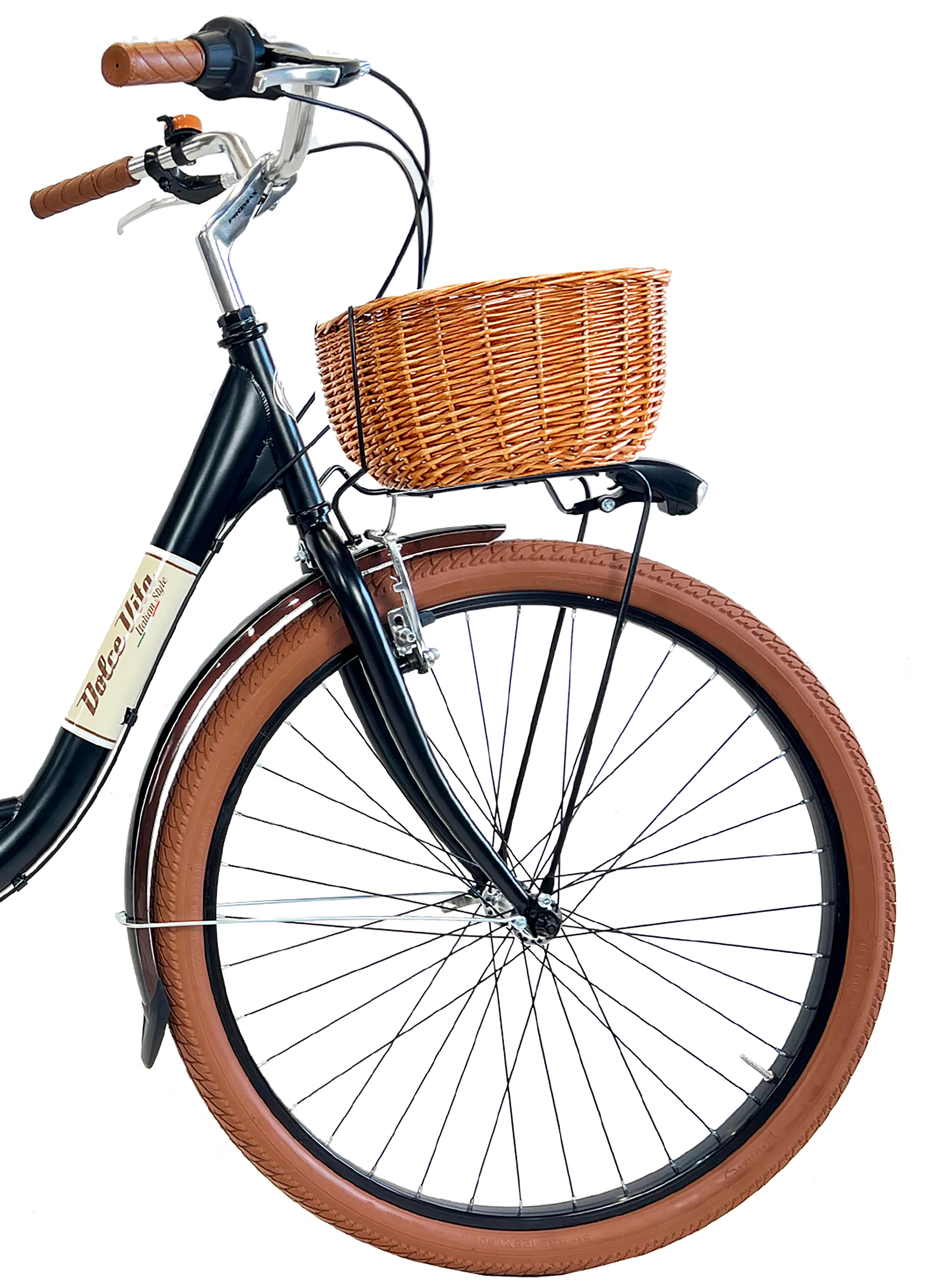 Stadsfiets Dolce Vita by Canellini VENERE 26" met mand - Zwart 3/3
