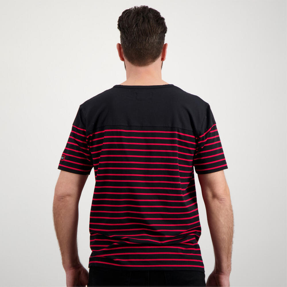 Camiseta Marinière Stade Toulousain x Religion Rugby Preta e Vermelha 2/5